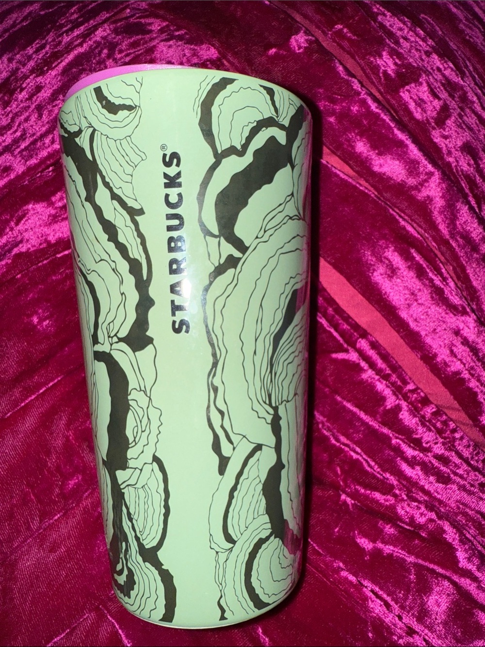 Starbucks Fall 2022 Rainforest Mushroom Green Ceramic Travel Mug